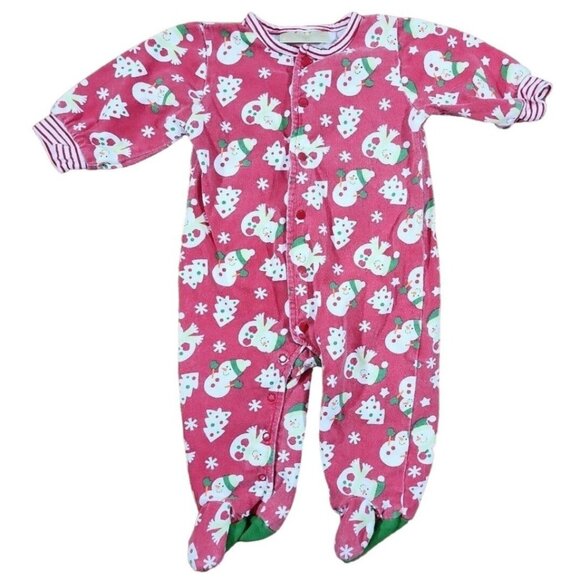Nursery Rhyme Christmas Sleeper Snowman Snowflake 2010 Belk 3-6 months Holiday - Picture 1 of 5